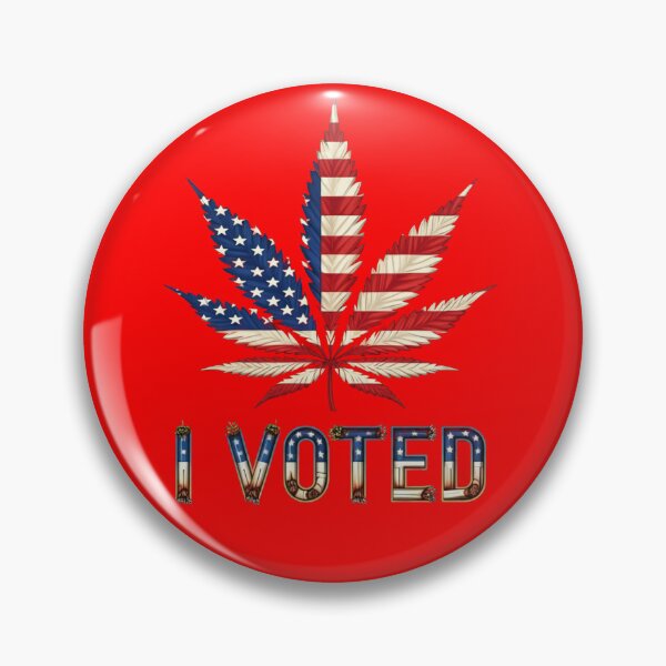 Item preview, I Voted Marijuana Leaf American Flag Joint Red  designed and sold by JLEmporium.