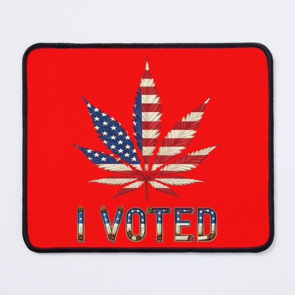 Item preview, I Voted Marijuana Leaf American Flag Joint Red  designed and sold by JLEmporium.