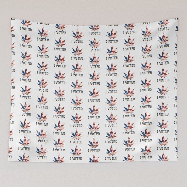 Item preview, I Voted Marijuana Leaf American Flag Joint - Pattern designed and sold by JLEmporium.