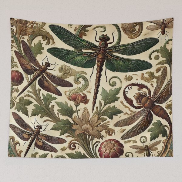 Item preview, Dragonfly Elegance: A William Morris Tribute designed and sold by Suzana Djordjevic.