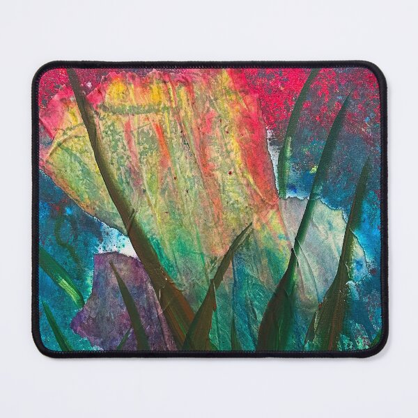 Item preview, Abstract Rainbow Flower Art from Iris Painting Artwork, Nature-Inspired, Colorful Flower Collage, Unique Art from Original Mixed Media Floral Painting designed and sold by Windwalker Dreams Art.
