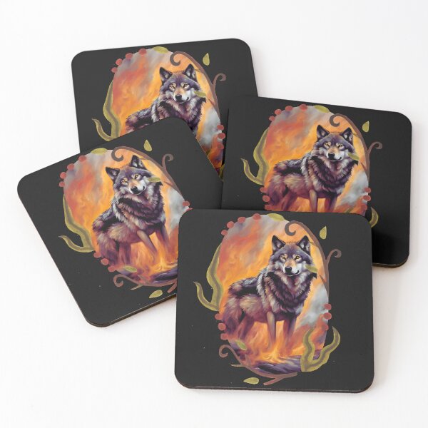 Item preview, Wolf in the fire animals designed and sold by Design_Your_Day.
