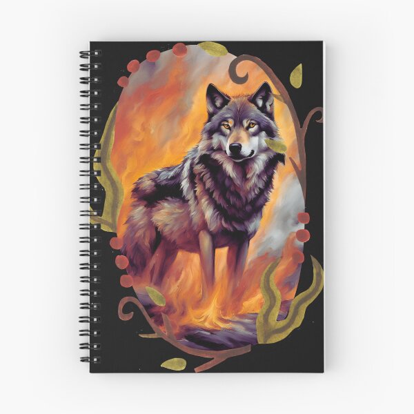 Item preview, Wolf in the fire animals designed and sold by Design_Your_Day.
