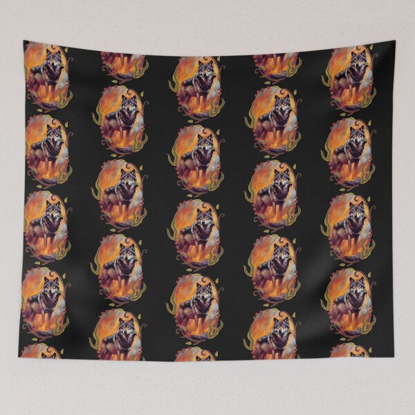 Item preview, Wolf in the fire animals designed and sold by Design_Your_Day.
