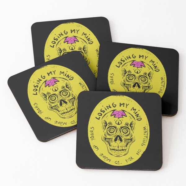 Item preview, yellow losing my mind cracked skull with brain  designed and sold by AZTECartoon.