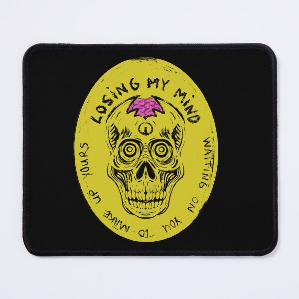 Item preview, yellow losing my mind cracked skull with brain  designed and sold by AZTECartoon.