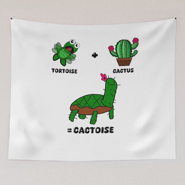 Item preview, Cactoise – Cactus Tortoise Fusion, Quirky Doodle, Playful Art designed and sold by koreatvtea.