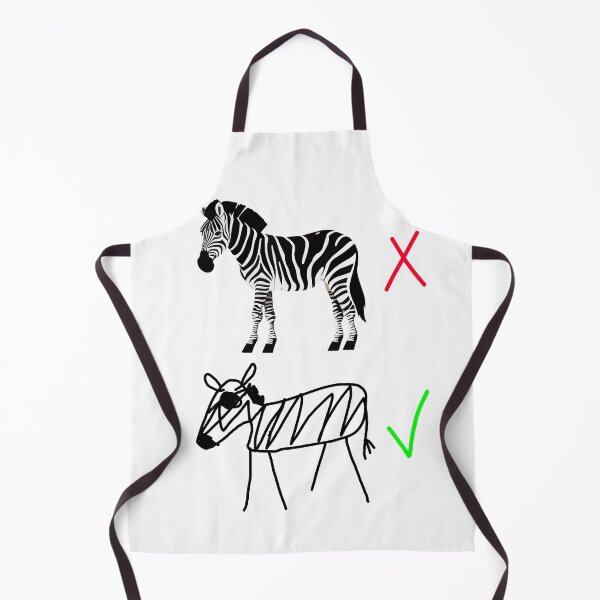Item preview, Zebra Contrast – High Quality vs. Hand-Drawn Zebras, Playful Comparison Art designed and sold by koreatvtea.