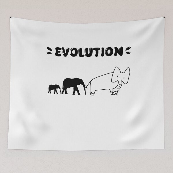 Item preview, Elephant Evolution – Funny Stages of Evolution, Hand-Drawn Final Phase designed and sold by koreatvtea.