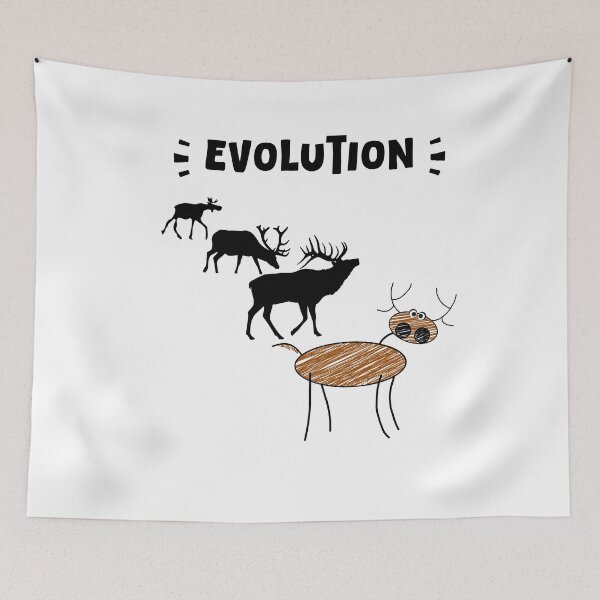 Item preview, Deer Evolution – Funny Stages of Evolution, Hand-Drawn Final Phase designed and sold by koreatvtea.