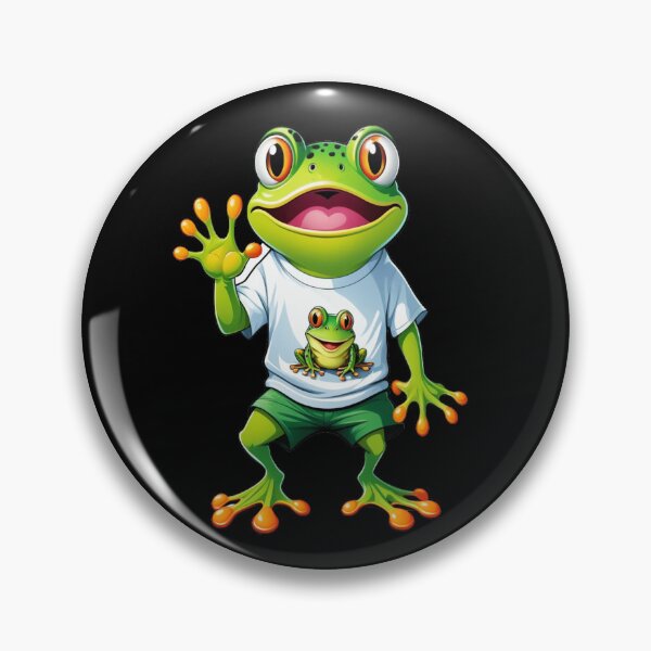 Item preview, Green Happy Frog designed and sold by BirdsnStuff.