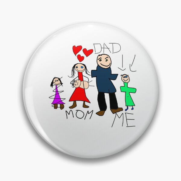 Item preview, Family Portrait – Hand-Drawn Family Doodle, Funny Sketch with Sister Barricade designed and sold by koreatvtea.