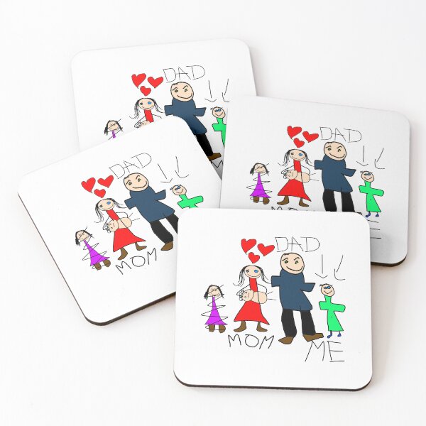Item preview, Family Portrait – Hand-Drawn Family Doodle, Funny Sketch with Sister Barricade designed and sold by koreatvtea.