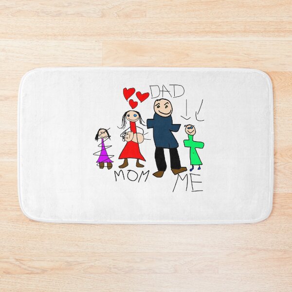 Item preview, Family Portrait – Hand-Drawn Family Doodle, Funny Sketch with Sister Barricade designed and sold by koreatvtea.