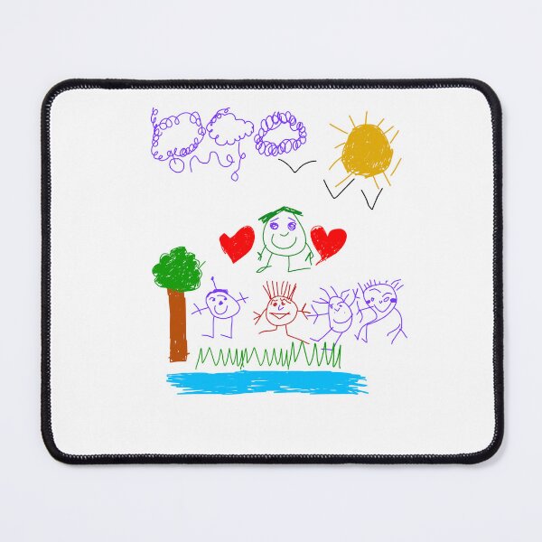 Item preview, Outdoor Fun – Child’s Hand-Drawn Nature Scene, Friends & Love in Playful Art designed and sold by koreatvtea.
