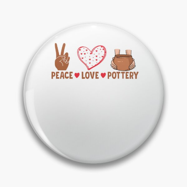 Item preview, Peace Love Pottery - Cute Ceramic Artist Design designed and sold by Pobru.