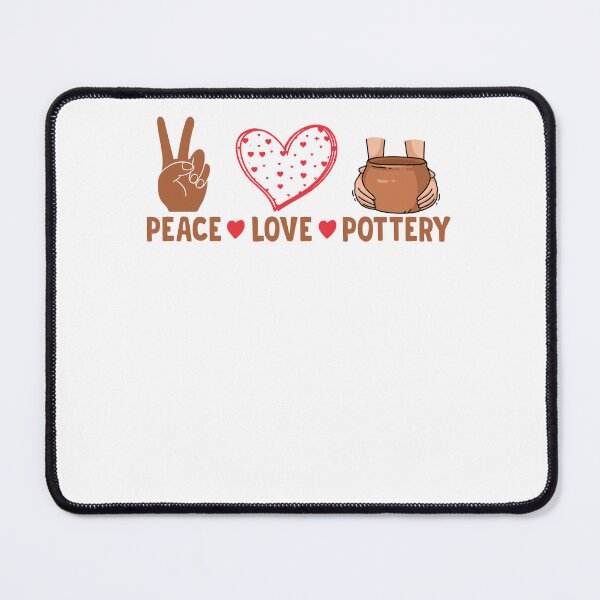 Item preview, Peace Love Pottery - Cute Ceramic Artist Design designed and sold by Pobru.