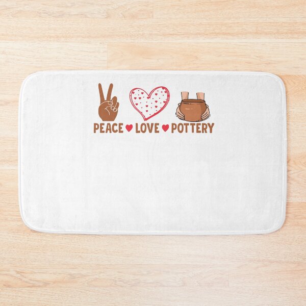 Item preview, Peace Love Pottery - Cute Ceramic Artist Design designed and sold by Pobru.