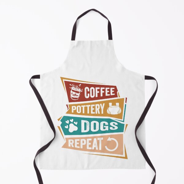 Item preview, Coffee Pottery Dogs Repeat - Pottery Lover’s Routine designed and sold by Pobru.