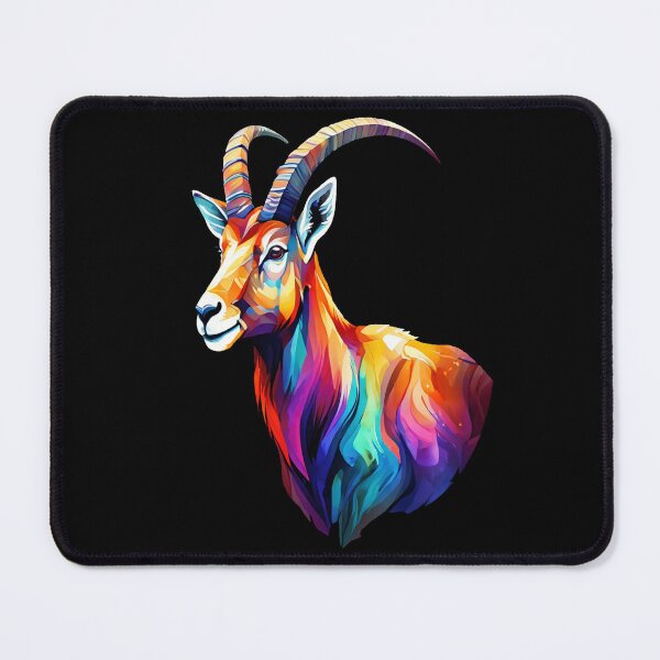 Item preview, Wild Ibex in Rainbow Colors designed and sold by BirdsnStuff.