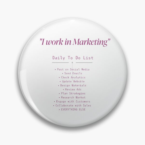 Item preview, I work in Marketing! designed and sold by Lucyvirgo111.