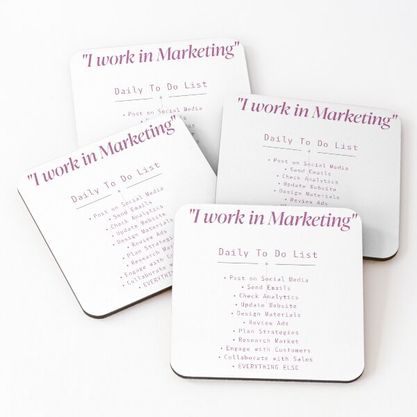 Item preview, I work in Marketing! designed and sold by Lucyvirgo111.
