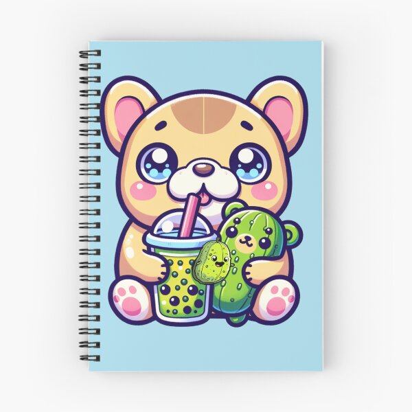 Item preview, Kawaii Frenchie with a pickle bear and its baby pickle stickers and more designed and sold by CRandRRstickers.