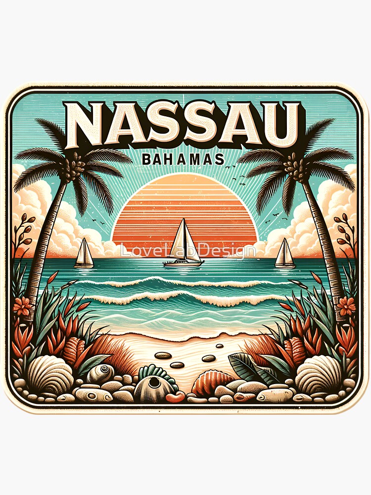 Bassau Bahamas Vintage Sticker