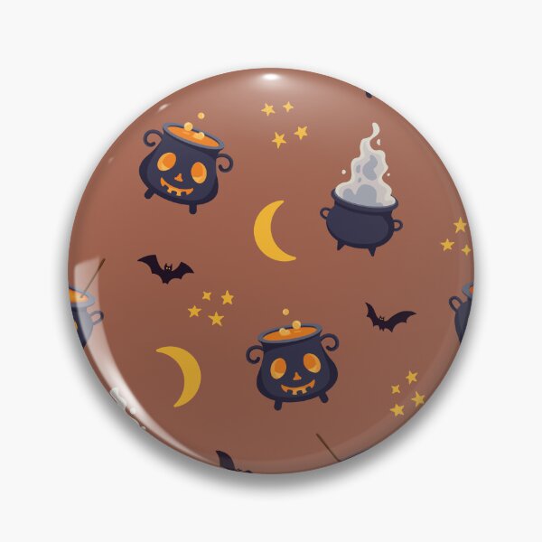 Item preview, Halloween Pattern bats and cauldrons designed and sold by Anna-StekArt.