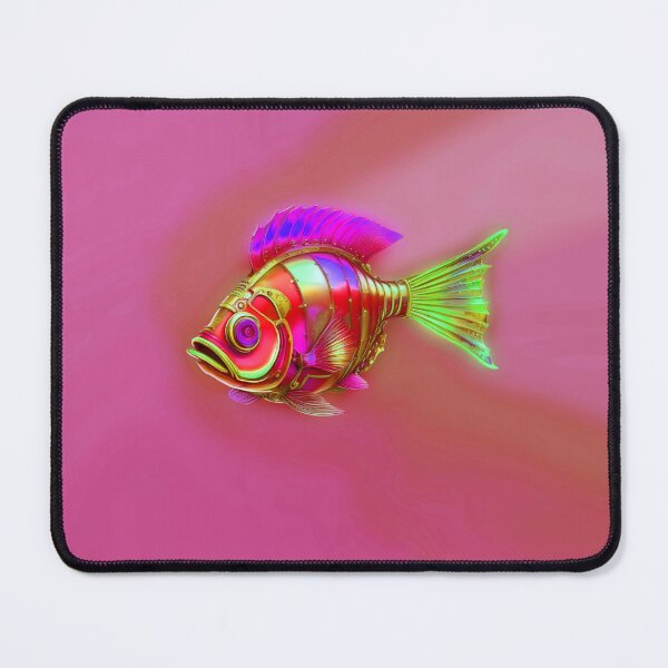 Item preview, Minimalist Steampunk Fish Subtle Steampunk Style - Pink Ocean designed and sold by Beachy.