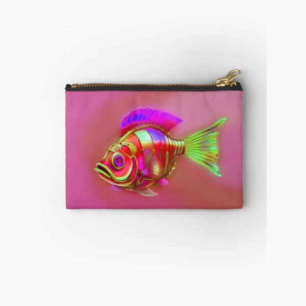 Item preview, Minimalist Steampunk Fish Subtle Steampunk Style - Pink Ocean designed and sold by Beachy.