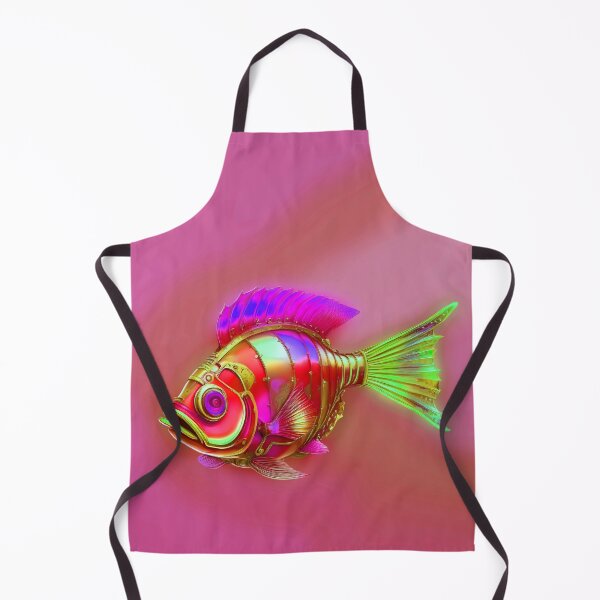 Item preview, Minimalist Steampunk Fish Subtle Steampunk Style - Pink Ocean designed and sold by Beachy.