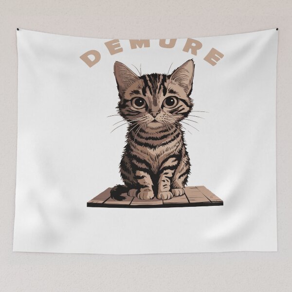 Item preview, demure cat designed and sold by Winther-Art.