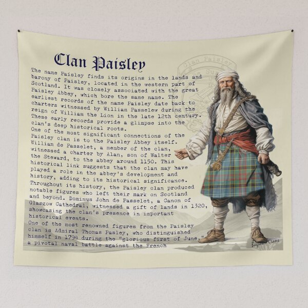 Item preview, Clan Paisley Scottish Clan History  designed and sold by BagTown Clans.
