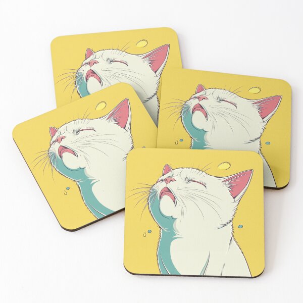 Item preview, Crying Cat Meme with Yellow Background Design designed and sold by memememescat.