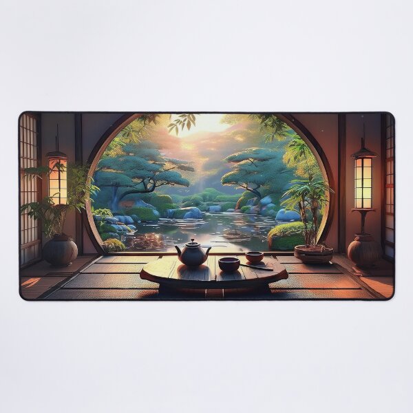 Item preview, Tranquil Reflections: A Serene Tatami Room with a Forest View designed and sold by aniscapes.