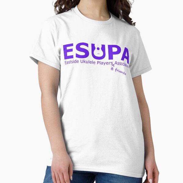 Vista previa del artículo con la obra «Logotipo morado de ESUPA en camisetas claras», diseñado y vendido por esupa.