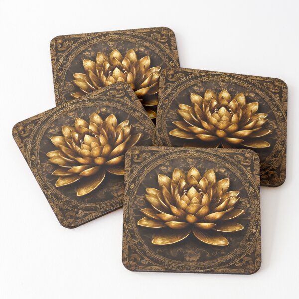 Item preview, MANDALA PATTERN 03 - Gift items and personal use / Pattern, Lotus, Circle, Geometric, Symmetry, lily, Golden,  Spiritual, Meditation, Yoga, Petals, Art designed and sold by LumDesignArt.