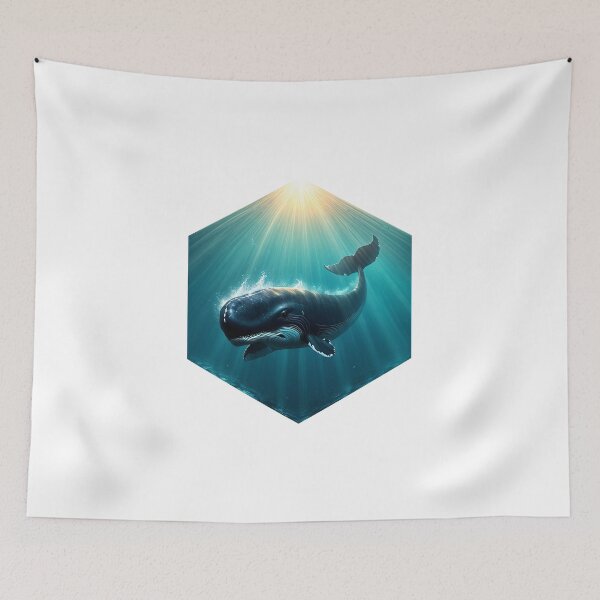 Item preview, Whale in the Deep Blue designed and sold by AbsoluteA.