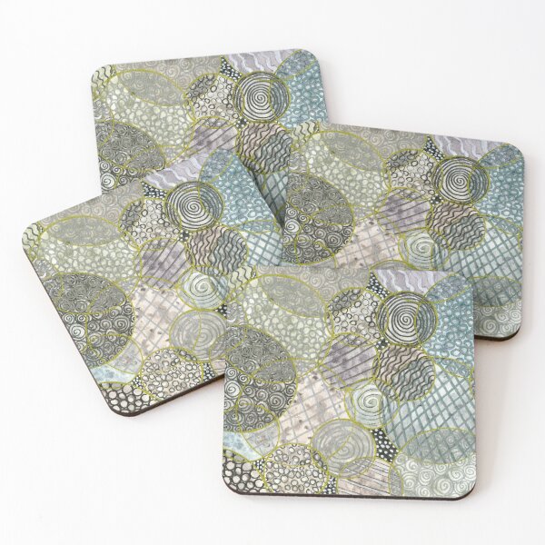 Item preview, Abstract Patterned Circles in Metallic and Earth Tones designed and sold by LymphomaLass.