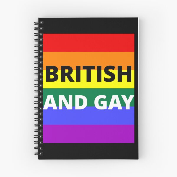 Item preview, BRITISH AND GAY on rainbow background designed and sold by uniqueitems.