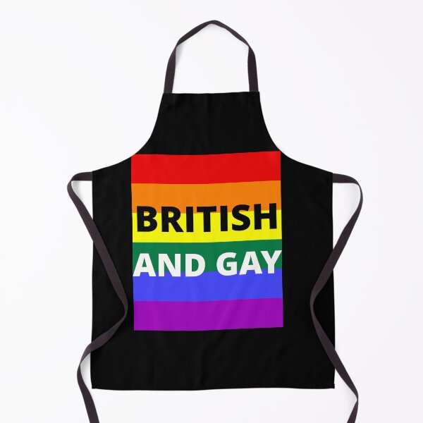 Item preview, BRITISH AND GAY on rainbow background designed and sold by uniqueitems.