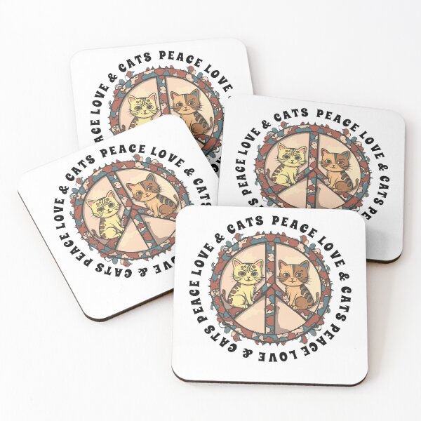Item preview, Peace Love Cats T Shirt designed and sold by PetSafari.