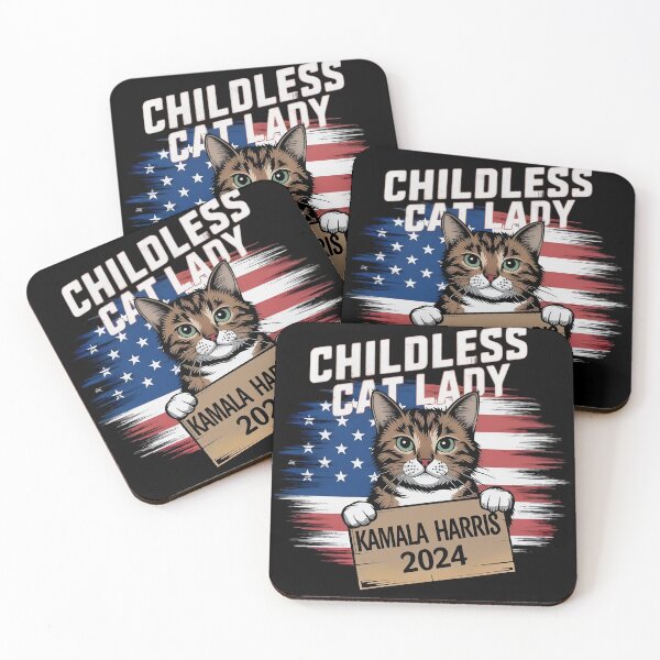 Item preview, Childless Cat Lady Kamala Harris 2024 designed and sold by TahfahTk.