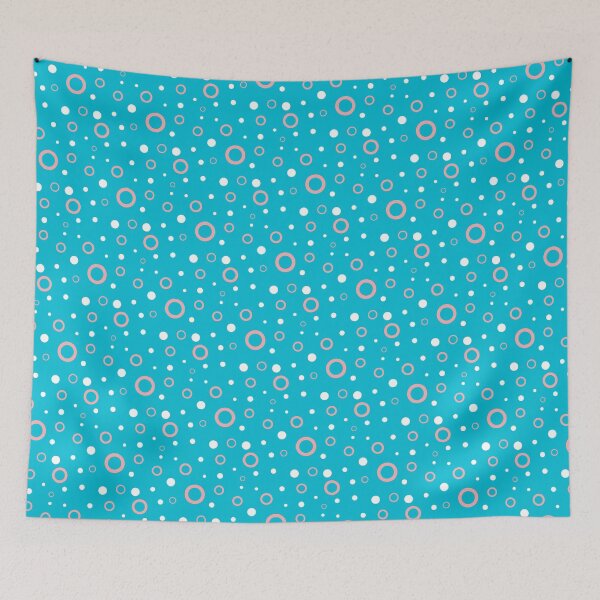 Item preview, Random Colorful Sequenced Dots Pink & Teal Bubbles  designed and sold by EvergreenMotifs.