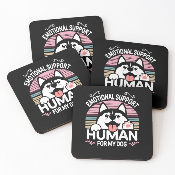 Item preview, Black Husky Dog Emotional Support Human designed and sold by Clara Hollins.