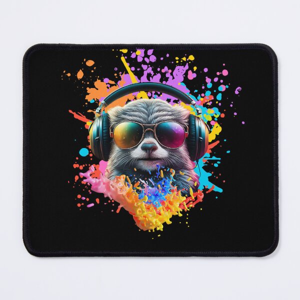 Item preview, Cool And Stylish DJ Marmoset Wearing Sunglasses With Colorful Splash designed and sold by Smix Pixels.
