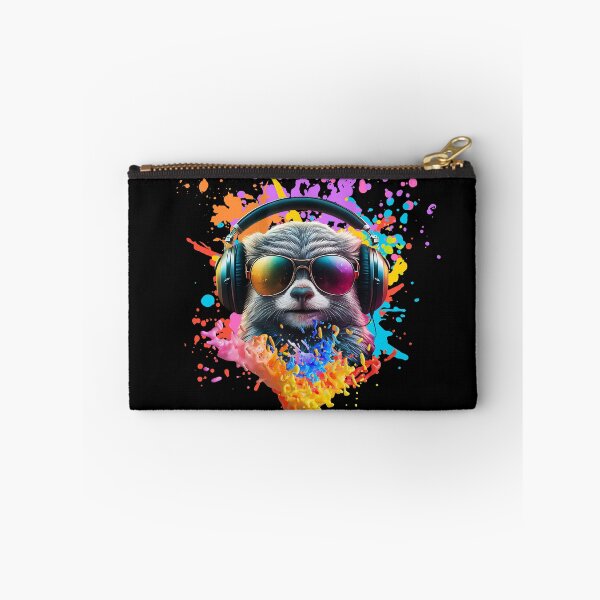 Item preview, Cool And Stylish DJ Marmoset Wearing Sunglasses With Colorful Splash   designed and sold by Smix Pixels.
