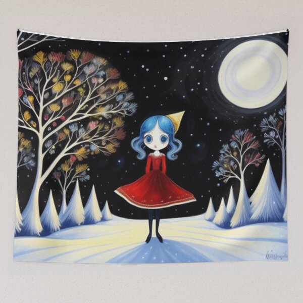 Item preview, Big Blue Eyes In Winterland designed and sold by TheDarkWardrobe.