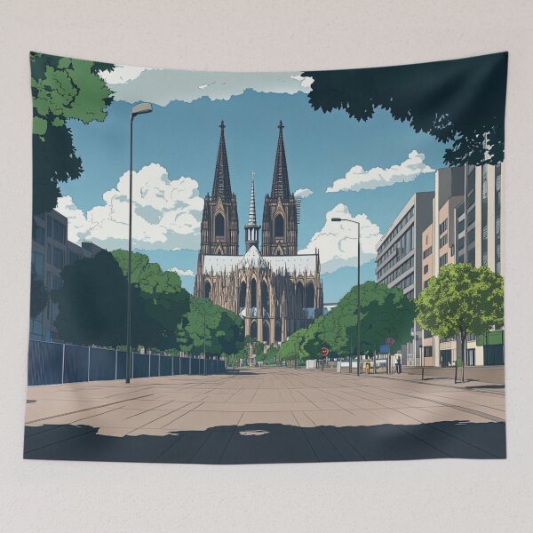 Item preview, Cologne Cathedral | Anime style designed and sold by ComicsFactory.